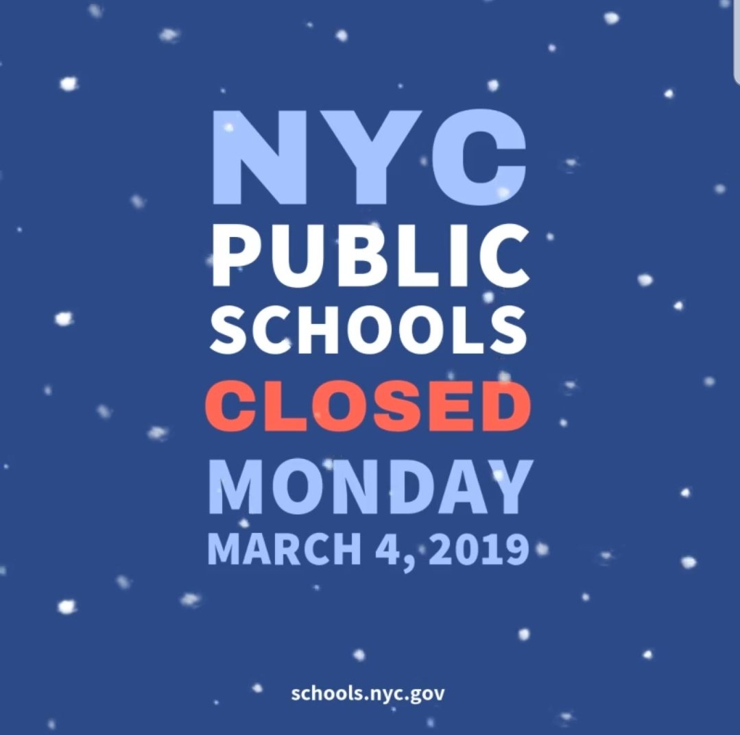 BREAKING NYC Public Schools and CUNY Closed Tomorrow Due To Snow Storm